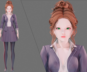 Casual Clothing 0013 - UE5 - Unity - Blender - Animated - Realistic Female Character