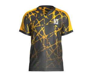 Mens Soccer Brown and Black Jersey Player-10 | Marvelous | Blender