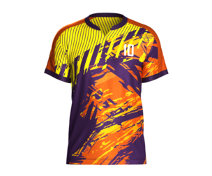 Mens Soccer Brown and Yellow Jersey Player-10 | Marvelous | Blender