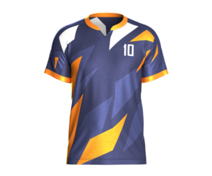 Mens Soccer Orange and blue color Blue Jersey Player-10 | Marvelous | Blender