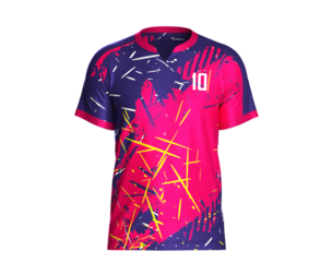 Mens Soccer Red Magenta Jersey Player-10 | Marvelous | Blender