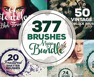 377 Photoshop Brushes Megabundle!