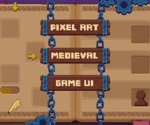 Pixel art medieval Game Ui