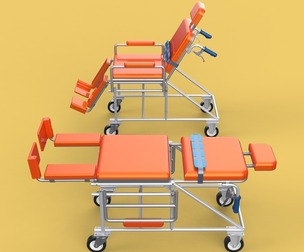 WHEELCHAIR MEDICAL AMBULANCE STRETCHER TROLLEY FOLDING BED CHAIR