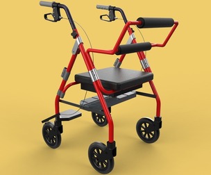 ROLLATOR ROLLING WHEELED WALKER FOLDABLE WALKING FRAME SEAT AID