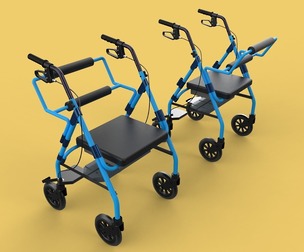 WALKING FRAME ROLLATOR ROLLING WHEELED WALKER FOLDABLE SEAT AID