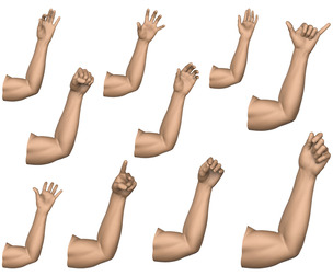 3D Print Ready 40 Man Hand Pose Collection
