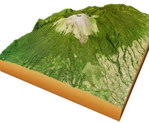 Mount Canlaon 3d terrain