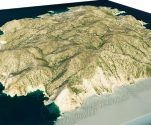 poliegos island 3d model terrain