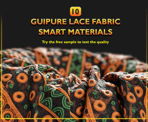 10 Guipure Lace Fabric Smart Materials + 4K Textures - Vol. 01