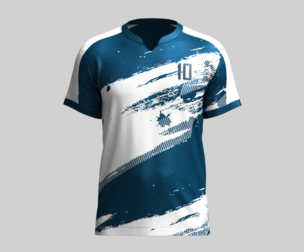 Mens Soccer Blue and White Jersey Player-10 | Marvelous | Blender
