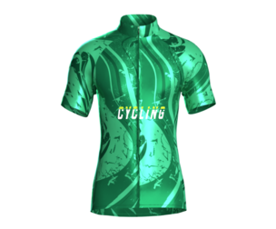 Mens Cycling Jersey-Green Printed   | Marvelous | Blender