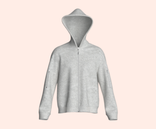 Mens Hoodie-Grey Melange  | Marvelous | Blender