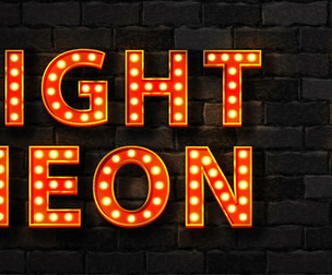 Colorful neon letters, Light Neon Typography, Oorange Typeface, Glowing Urban Titles, EPS File