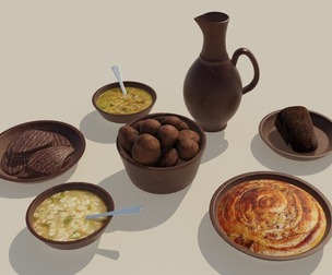 Ceramic tavern food dishes