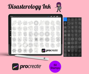 Floral Flower Set 13 Procreate Brush Stamps, 50 Floral Stamps