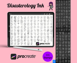 Floral Flower Set 12 Procreate Brush Stamps, 111 Floral Stamps