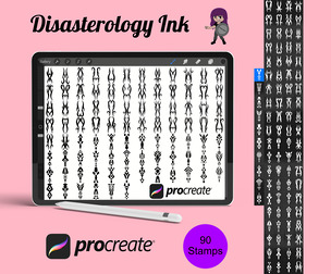 Ornament Tattoos Set 1 Procreate Brush Stamps, 90 Flash Tattoos