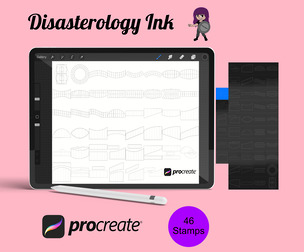 Lettering Grid Guides Set 1 Procreate Brush Stamps, 46 Grids