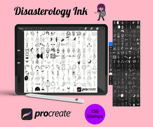 Tattoos Set 7 Procreate Brush Stamps, 150 Flash Tattoos