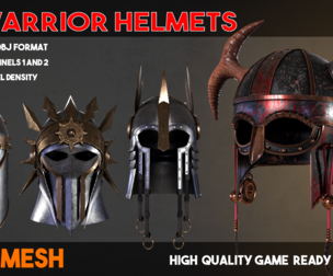 10 Warrior helmets/Base mesh/fbx/obj