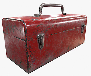 3D Retro Toolbox Game Ready PBR Textures