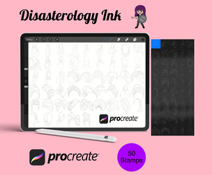 Clothing Headwear Set 1 Procreate Brush Stamps, 50 Accessories