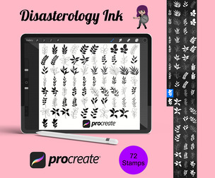 Leaf Set 2 Procreate Brush Stamps, 72 Leaves Stamps