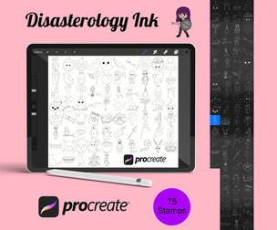 Halloween Elements Set 14 Procreate Brush Stamps, 75 Halloween Element Stamps