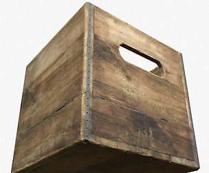 Wooden Milk Crate Game Ready PBR Textures