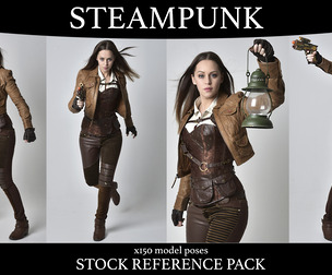 Steampunk Girl 3 - Stock Model Reference Pack