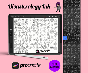 Christmas Winter Clipart Icons Procreate Brush Stamps Set 1, 100 Christmas Stamps