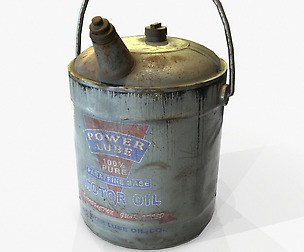 Oilcan Retro Vintage PBR Textures Game Ready