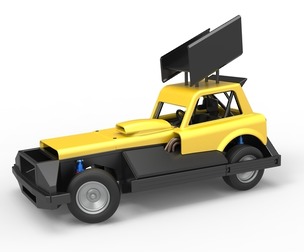New Zealand Superstock car while turning V3 Scale 1:25
