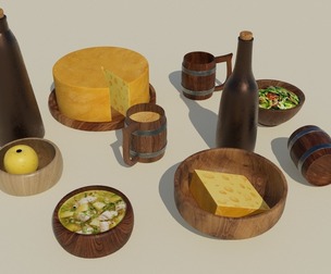 Wooden Tavern Utensils