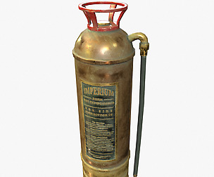 Fire Extinguisher Vintage Retro Game Ready PBR