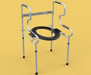 MULTIPURPOSE TOILET SEAT FOLDABLE COMMODE CHAIR WALKER RAISED