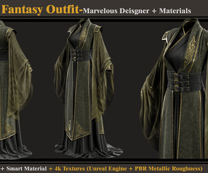 Chinese Fantasy Outfit-Models+Materials