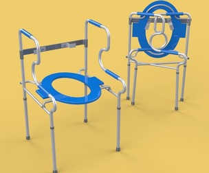 PORTABLE TOILET SEAT FOLDING COMMODE CHAIR WALKER RAISED STAND
