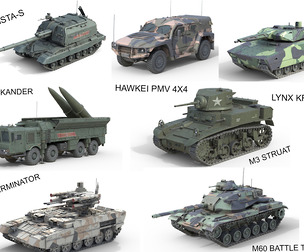 10 Military Vehicles Collection V13