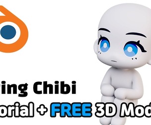 Sitting Chibi Free 3D Model