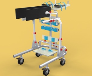 GAIT TRAINER SWING REHAB WALKING EXERCISE AIDS STAND PEDIATRIC