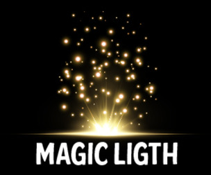 Magical Sparkling Light Effect, Golden Particles, Shining, Glitter, Shimmer, Fantasy, EPS File
