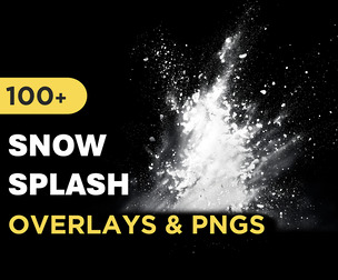 100+ PNG Cutout Snow Splash Overlay Effects