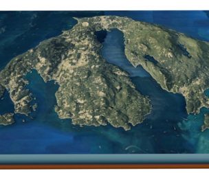 Orcas island 3d model terrain