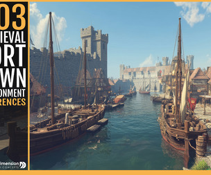 303 Medieval Port Town Environment