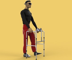SMART WALKER AID SENSOR BLIND PEOPLE VISUAL MOBILITY IMPAIRMENT
