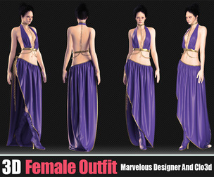 3D Women Outfit (CLO3D, MD PROJECTS+OBJ+FBX)