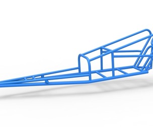Frame of old school Front engine dragster V2 Scale 1:25