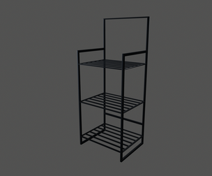 Vases and pots Metal Plant Stand Low-poly 3D
